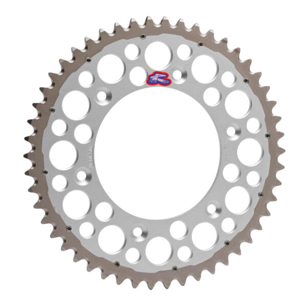 Renthal Sprocket Twinring Silver 50T Bi-Metal Grooved Packed