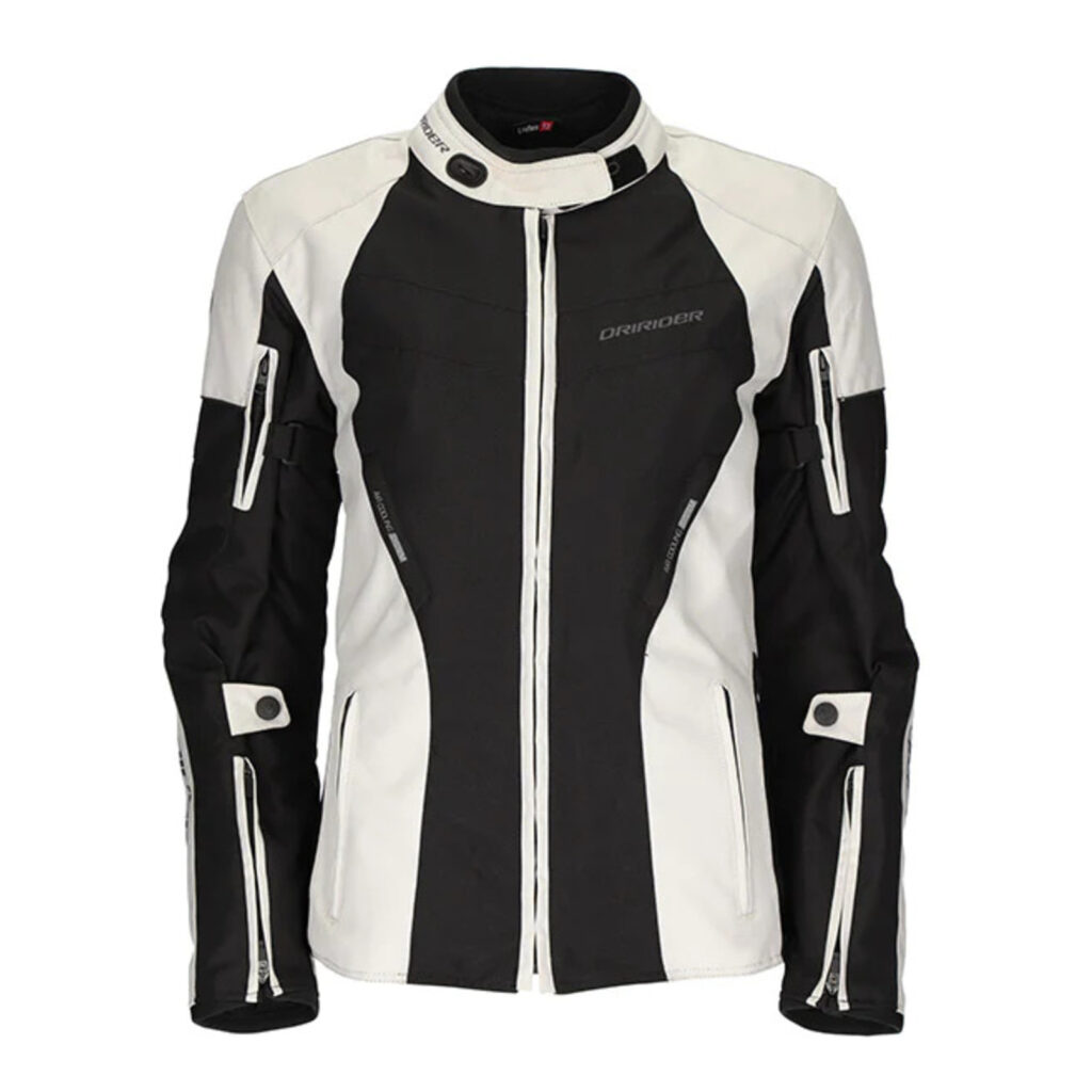 Dri Ride Dririder Vivid 3 Ladies' Jacket - Pearl / Black | Tracktion Motorcycles