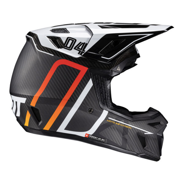 Leatt 2025 9.5 Helmet Kit - Carbon / White (XL/61-62cm)