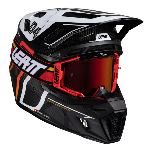 Leatt 2025 9.5 Helmet Kit - Carbon / White (XL/61-62cm)