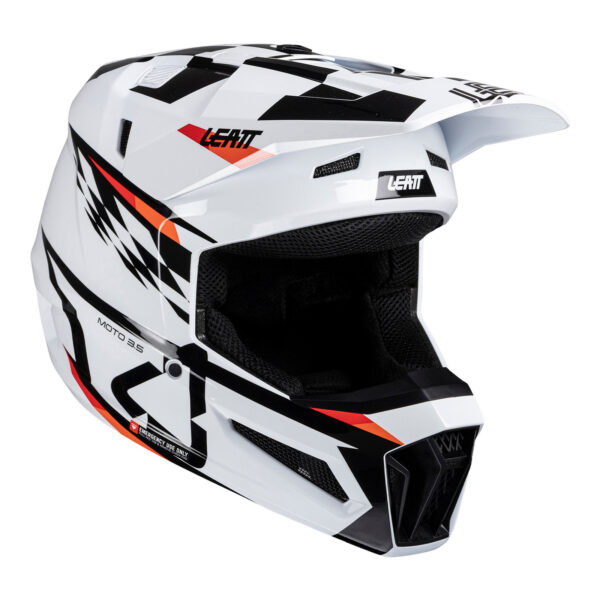 Leatt 2025 3.5 Junior Helmet Kit - White (L/53-54cm)