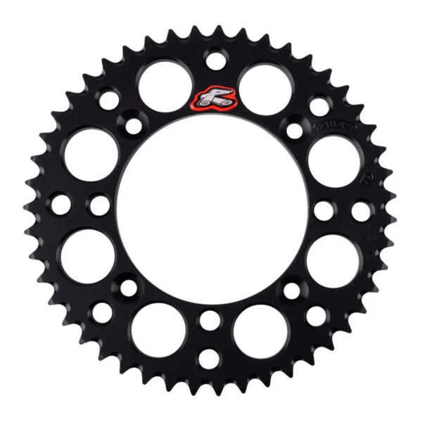 RENTHAL SPROCKET REAR BLK 49T ALLOY 7075 T6 GROOVED