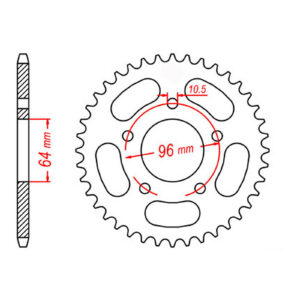 Sprocket Rear OE Steel 47T #520