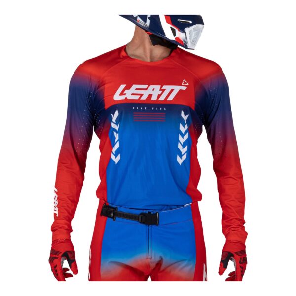 Leatt 5.5 UltraWeld Jersey - Royal Blue / Red (2XL/US46/EU56)