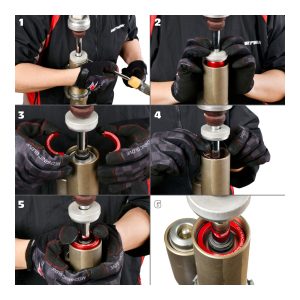 Zeta Rear Suspension Lowering Kit Showa/KYB/WP 50F 40mm - Titanium