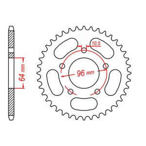 Sprocket Rear OE Steel 55T #520