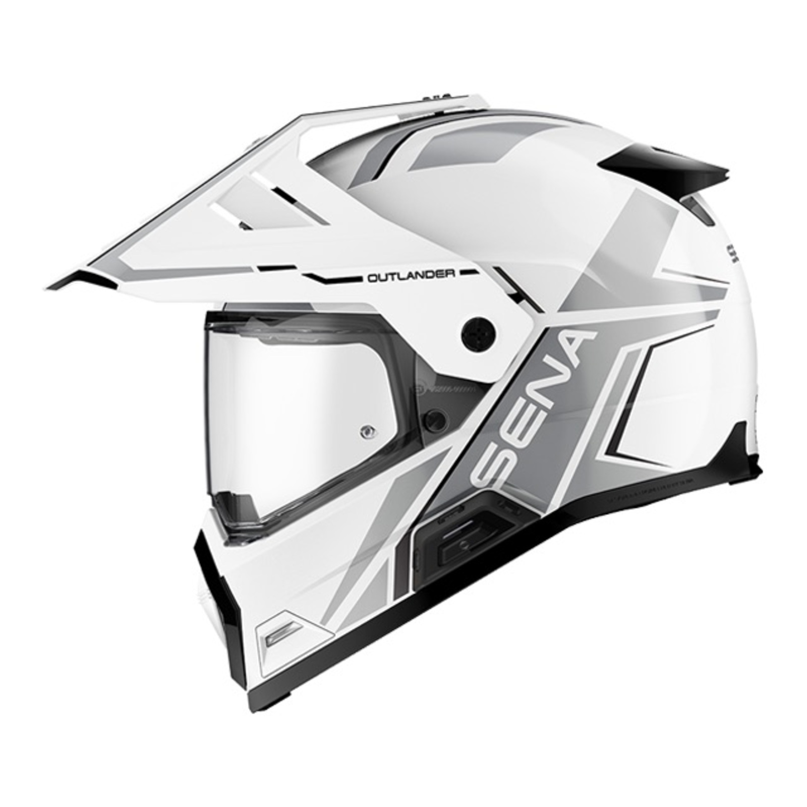 Sena Outlander Smart ADV Dual-Sport Helmet - Gloss White (S)
