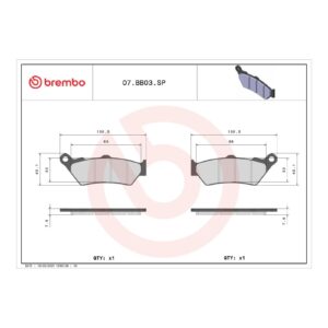 Brembo Prime Sinter Rear Brake Pads 07BB03SP