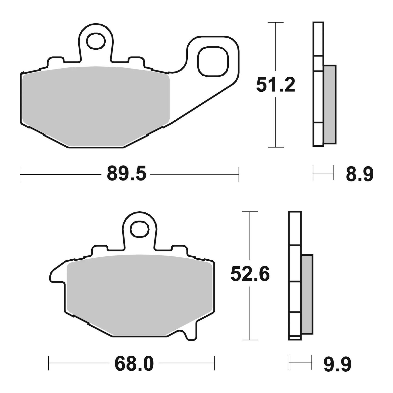 Brembo Prime Sinter Rear Brake Pads 07KA16SP