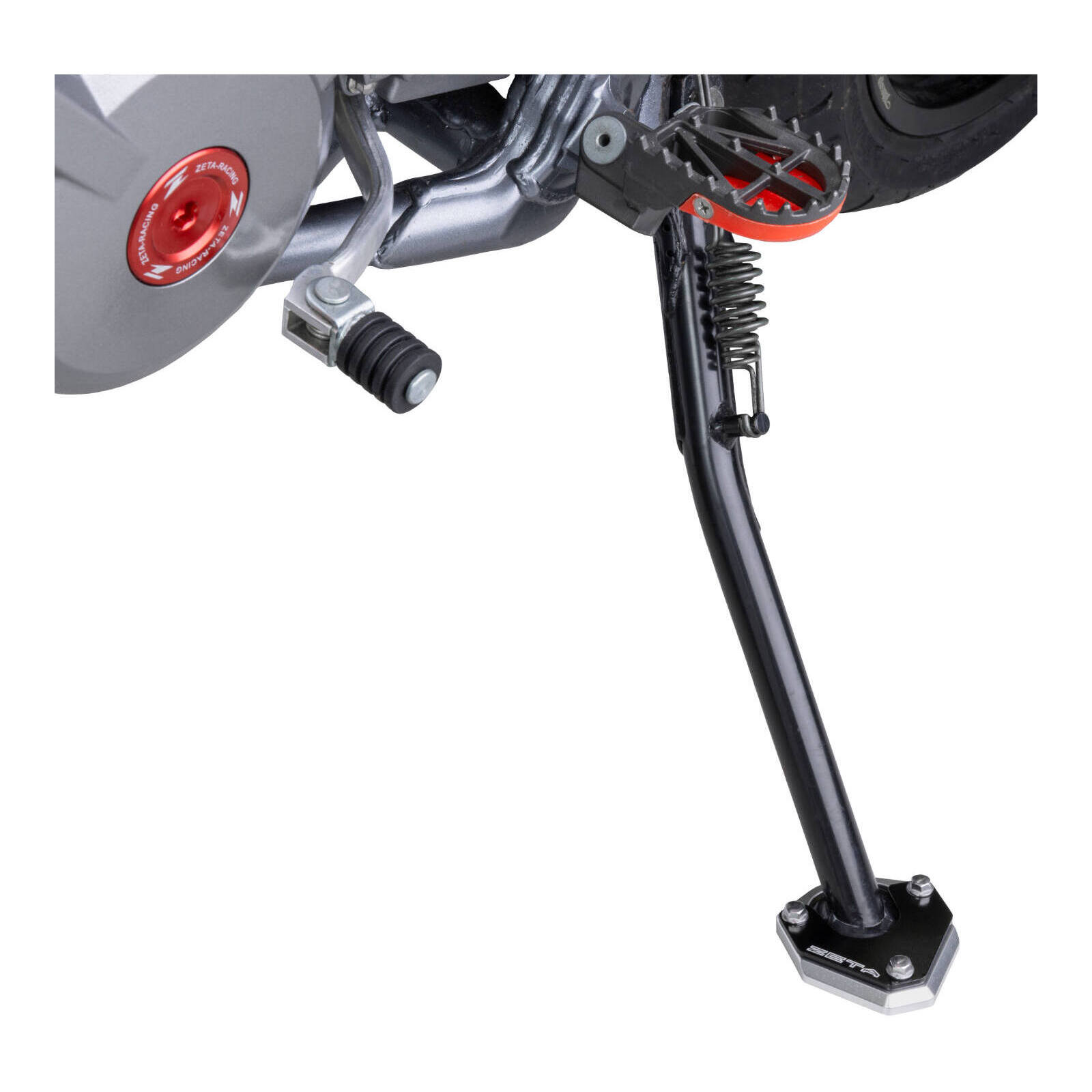 Zeta Side Stand Extender Black/Silver Suzuki DR-Z400S/SM '00-